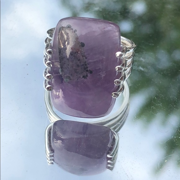 COPY - BOUTIQUE SUPER 23 AMETHYST 925 SILVER RING, SZ 7.5 - Picture 9 of 12